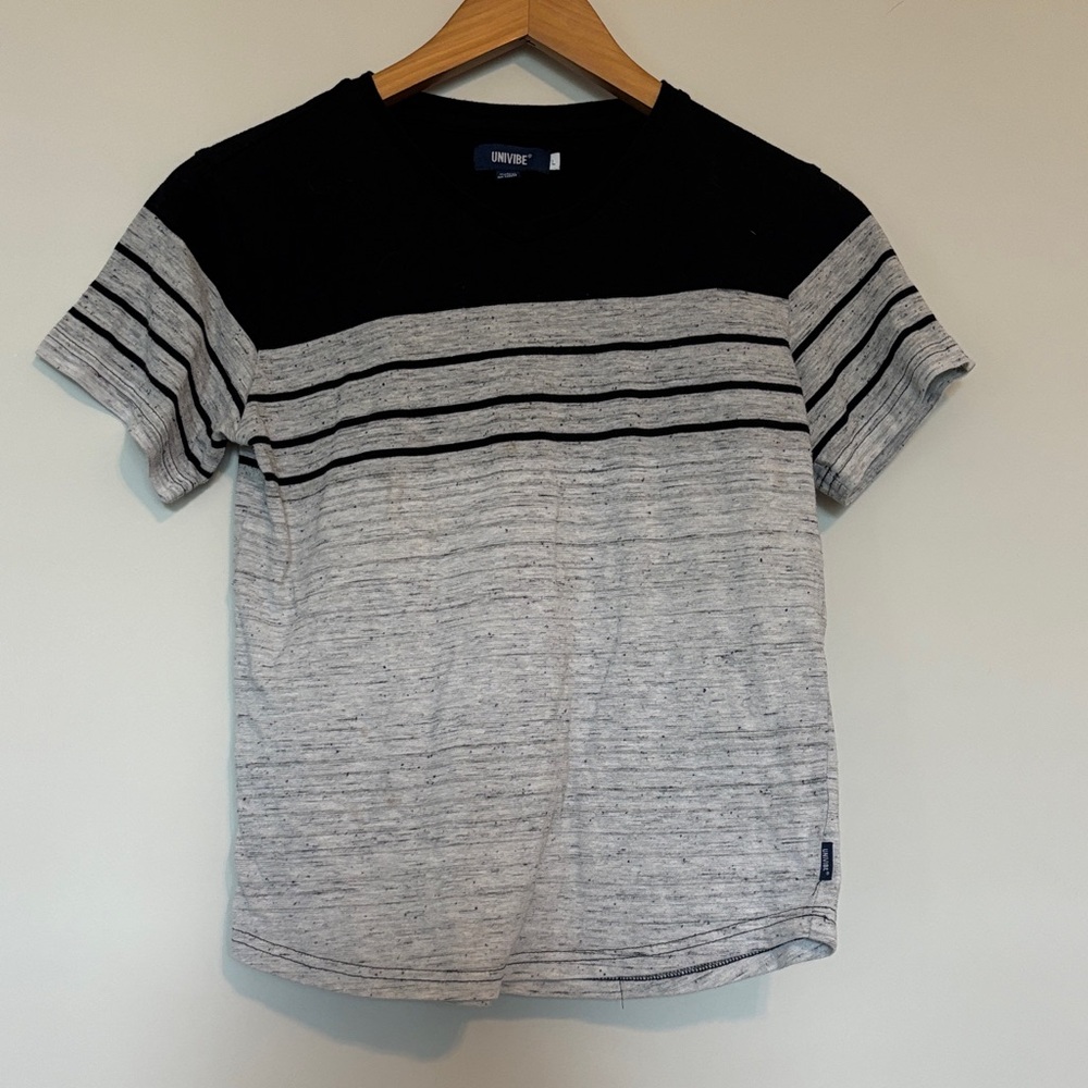 Univibe Striped Marled Tee Sz L GUC